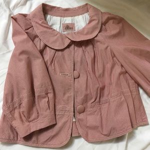 Red/white striped Caslon blazer